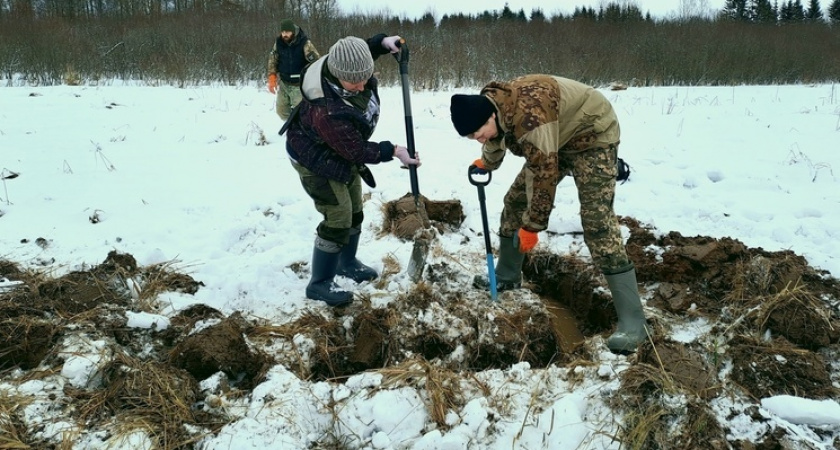 В Тверской области нашли винтовку, останки бойца и медальон
