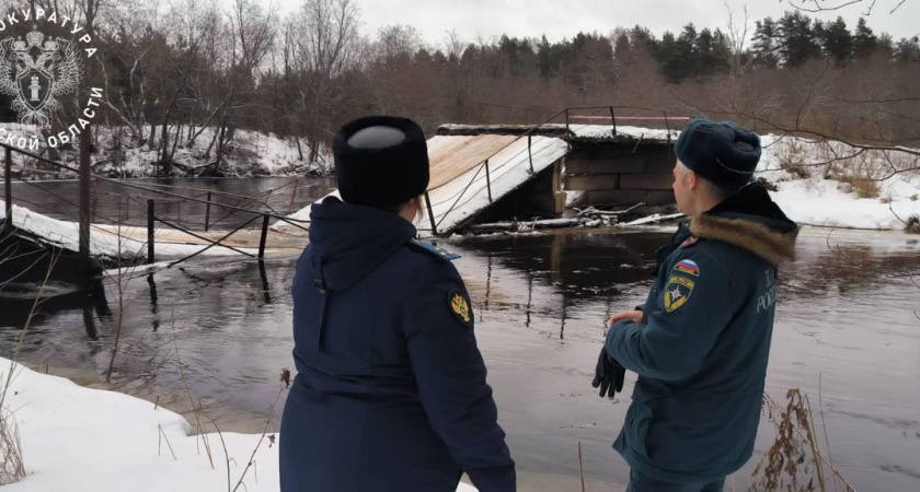 Мост рухнул – прокуратура взялась за дело: Проверка в Тверской области