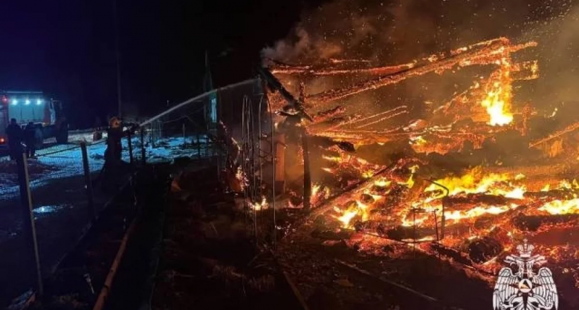 В Тверской области дотла сгорел жилой дом