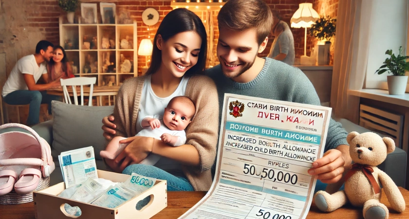 В России хотят увеличить пособие при рождении ребёнка до 50 тысяч рублей