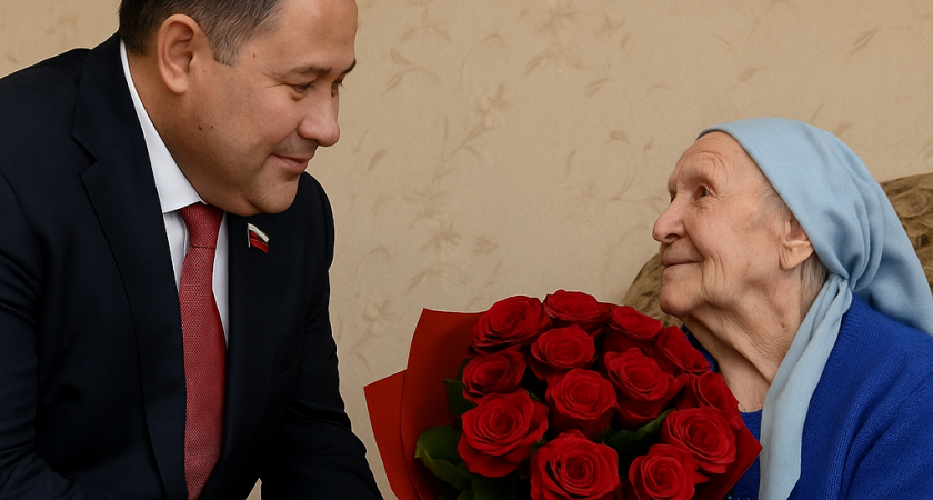 Тверская область чествует героиню: Игорь Руденя поздравил 102-летнюю Полину Иванову с юбилеем