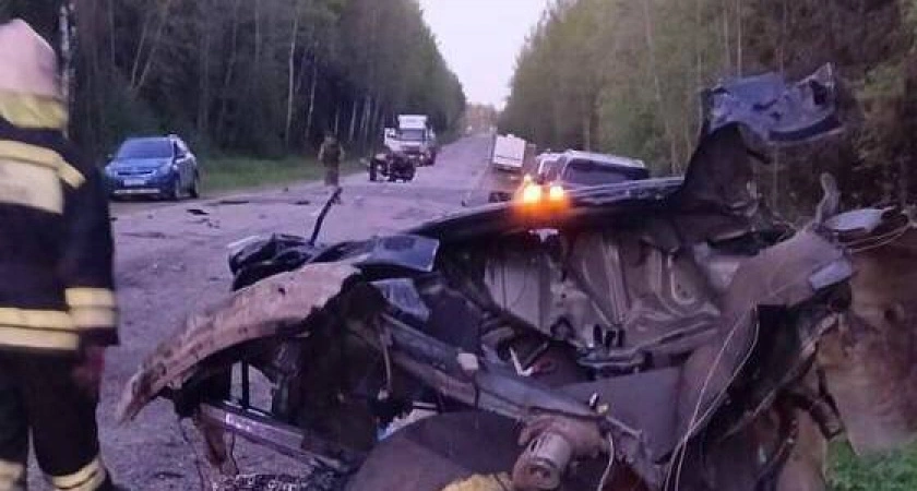 Фото к статье: Страшное ДТП под Кимрами: погибли мужчина и маленькая девочка