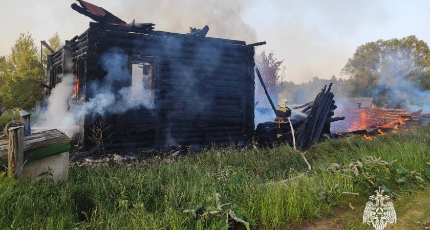 Фото к статье: В ночном пожаре в деревне Филиха погиб человек