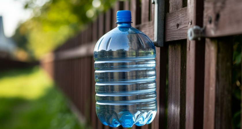 Подвешиваю бутылку с водой к забору - и решаю одну деликатную проблему. Вот в чем секрет
