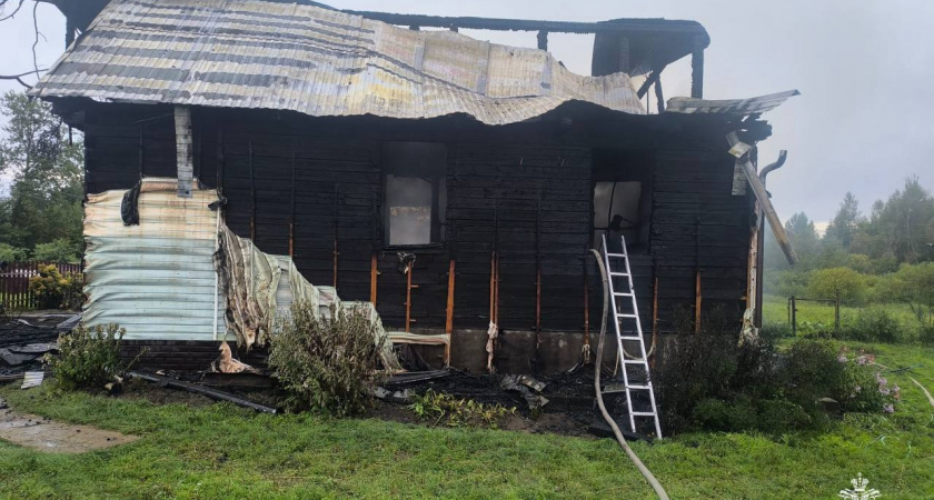 В деревне Роднево Удомельского округа молния подожгла дачу