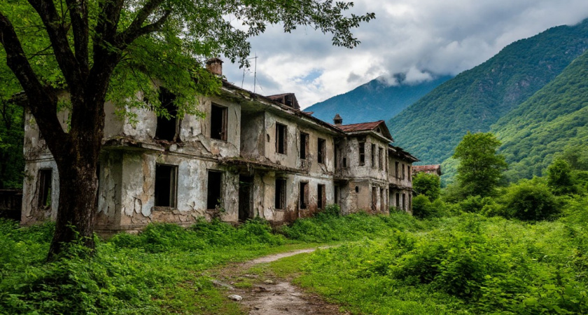 Погибающая Абхазия: кто сейчас еще живет в городе-призраке - здесь сотни брошенных квартир 