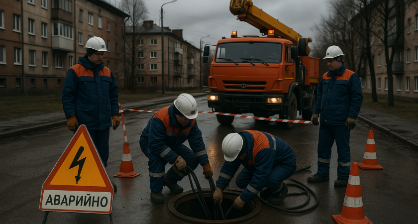 Авария на электросетях частично оставила без света Центральный район Твери