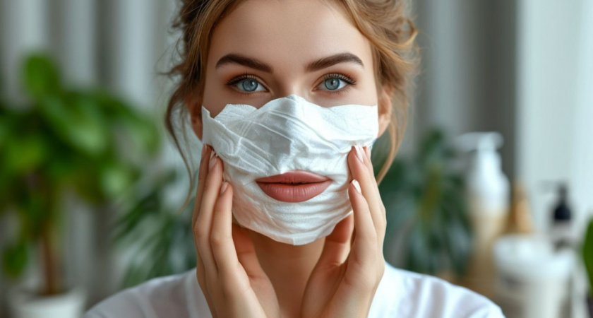 Приклеила на лицо туалетную бумагу - и радуюсь: странная, но эффективная процедура для красоты кожи