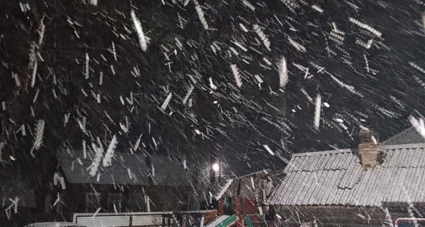 Циклон «Барбара» принес первый снег в Тверскую область